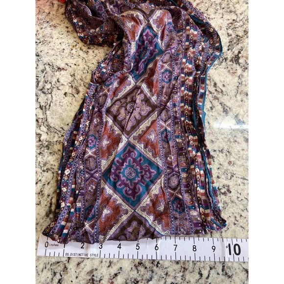 Vintage Hair Scarves Bundle Cejon Oscar De La Renta Leopard Paisley Floral Retro - Picture 9 of 16